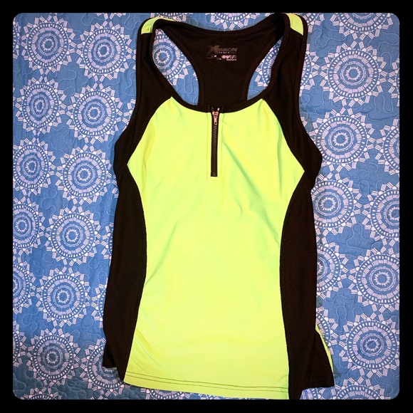 Green and black tank top used once - Picture 1 of 3